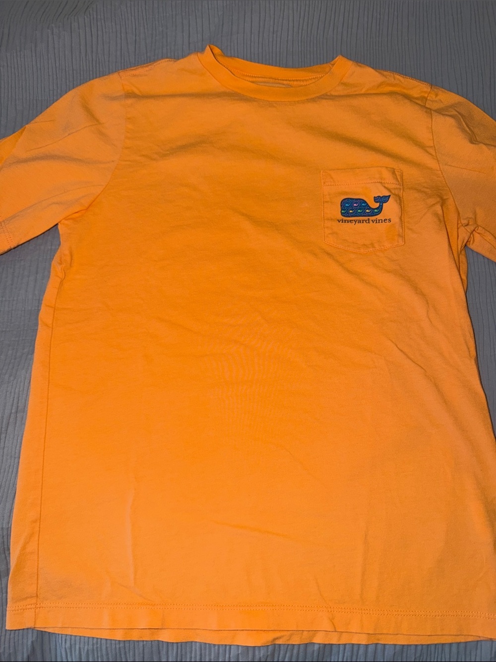 Vineyard Vines Short-Sleeve Crewneck Pocket Tee in Orange